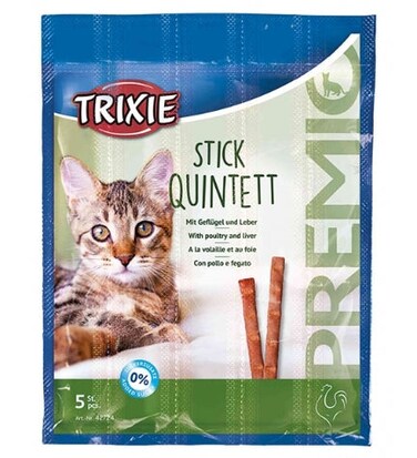 Trixie Premio Stick Quintett Poultry &amp; Liver Cat Treats 5G
