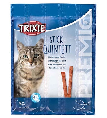 Trixie Premio Stick Quintett Salmon &amp; Trout Cat Treat 5x5g