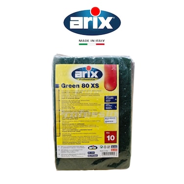 Arix Professional 10-pcs Green 80 High-Quality Abrasive Fibre - Heavy Duty, Durable Synthetic Material