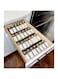 MIUKAA Spice Drawer Organizer for Drawer Wider Than 13 inches, Black Acrylic 4 Tier Seasoning Jars Drawer Insert, Kitchen Spice Rack Tray for Drawer/Countertop (Jars not included)