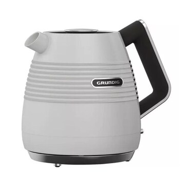 Grundig Kettle - 3000W, 1.7L Capacity, 360 degree Rotating Base, cordless, Retro Inspire design with chrome body work &amp; Creme Color, Removeable Lid and easy pour spout, 3 Pin Plug - WK7850C