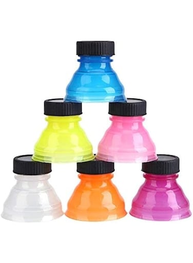 KASTWAVE 6Pcs Soda Can Caps, Drink Can Lids Coke Can Covers Caps Snap On Pop Can Convert Soda Savers Bottle Caps Plastic Can Cover for Cool Soda Coke Drink Lids