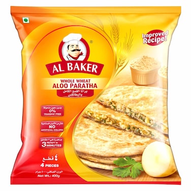 Al Baker, Frozen Aloo Paratha, 400g