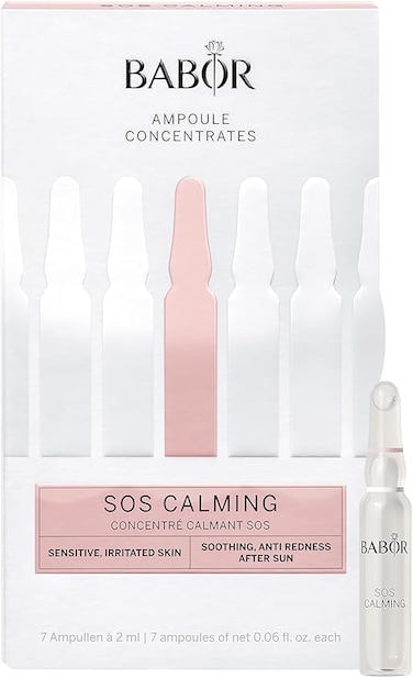 BABOR SOS Calming Serum Ampoules for the Face, with Aloe Vera and Panthenol to Immediately Sooth the Skin, 7 x 2 ml Concentrated Ampoules