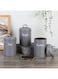HOME Gravitas 3-Piece Metal Storage Jar &acirc;&euro;&ldquo; Durable &amp; Stylish Storage Containers, Airtight, Rust-Resistant, Perfect for Kitchen Organization, Pantry Storage &amp; Home Use Grey -1300Ml