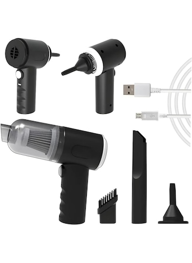 3 in 1 Portable Vacuum Cleaner Duster Blower Air Pump Wireless Handheld Clean Microscopic dust Like Car, Home,Computer, Laptop, Flower, Mirror Vehicle Interior Cleaner