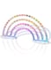 NALACAL Iridescent Earring Holder &ndash; 74 Holes Display Rack for Ear Studs, Clear Acrylic Jewelry Organizer Stand, Rainbow Design, Perfect for Girls &amp; Women