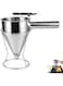 eWINNER Stainless Steel Donut, Cupcake Batter Dispenser Funnel (Silver)