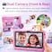 Modio M71 Kids Tablet 7 Inch HD Display, 6GB RAM + 128GB ROM, Dual Camera, 3000mAh Battery, Shockproof Unicorn Case with Stylus &amp; Accessories &ndash; Blue (Pink)