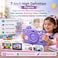 Modio M71 Kids Tablet 7 Inch HD Display, 6GB RAM + 128GB ROM, Dual Camera, 3000mAh Battery, Shockproof Unicorn Case with Stylus &amp; Accessories &ndash; Blue (Purple)
