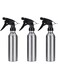Mobestech Aluminium Alloy Refillable Water Sprayer Bottle (300ml, Silver) - 3 Pieces