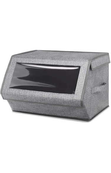 Whitmor 6283-7045 Stackable Window Box, Crosshatch Gray