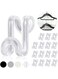 Hanger Hooks Space Saving, Clothes Hanger Connector Hooks, Heavy Duty Hanger Hooks Space Saver,Durable Hanger Connector Hooks, Premium Closet Organizers and Storager(70 Pack Clear)