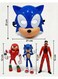 Sonic The Hedgehog 2 Toy Playset - Sonic 2 4-Pcs Action Figures &amp; Wearable Blue Face Mask, Includes Sonic, Knuckles, Dr. Robotnik Mini Figures, Kids Superhero Cosplay Costume Prop, Best Birthday