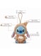 Stitch Figure Keychain Plush Doll 18cm - Cute Vinyl Face Stuffed Animal With Brown Hood &amp; Coconut, Disney Lilo &amp; Stitch Surprise Box Series Bag Charm, Soft Hanging Toy Gift For Girls &amp; Kids Birthday