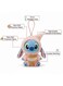 Stitch Figure Keychain Plush Doll 18cm - Cute Vinyl Face Stuffed Animal With Pink Hood &amp; Mango, Disney Lilo &amp; Stitch Surprise Box Series Bag Charm, Soft Hanging Toy Gift For Girls &amp; Kids Birthday Eid