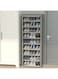 ECVV 9 Ties Shoe Rack with Strong Weight Capacity, Waterproof Nonwoven Fabric Cover, Ideal Shoe Storage for 27 Pairs, 60(L)&times;30(W)&times;160(H) cm Suitable for Sneakers, High Heels and Boots(Color: Gray)