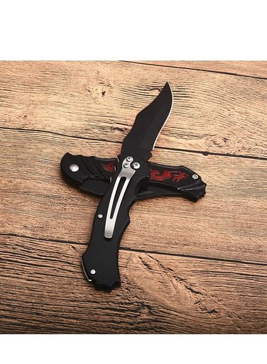 Fruit Knife, Multi-Purpose Portable Foldable Knife with Aluminum &amp; Steel Handle, Compact Cutting Tool for Outdoor Camping Hiking Daily Use