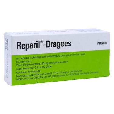 Reparil 20mg Enteric Coated Tablets For Swelling &amp; Edema Relief, Pack of 40's