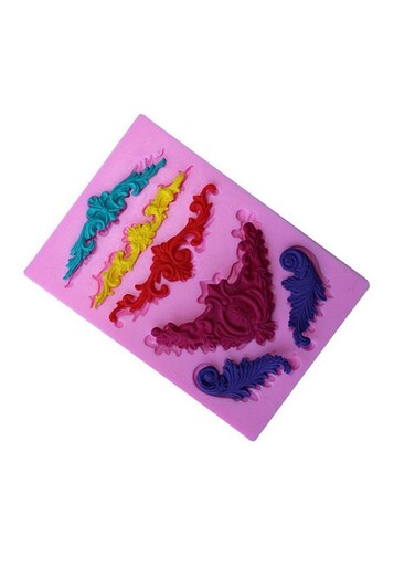 Fondant Cake Baking Mold Pink 9.5 x 11.5 x 1.6cm