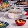 Marble Print Enamel Casserole Set with Lid, 6 Pieces Multipurpose Cooking Pots Set