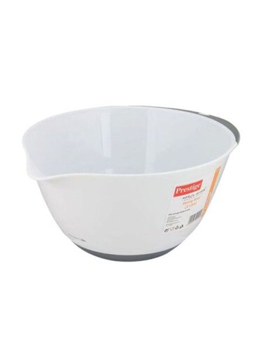Mixing Bowl With Tpr Base White/Grey 3Liters