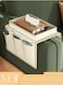 Sofa Armrest Organizer With A Top Tray Chair Arm TV Remote Holder for Recliner Couch Armchair Caddy Bedside Storage Pockets Bag for Cellphone Tablet Book Magazines Holder Pouch