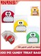 Cute Cookie Bag,300 Pcs Resealable Gift Bags,4 X 4 Inch Self Adhesive Treat Bags,Fun Patterns Flat Cellophane Goody Bags For Kids Party Favor Cookies Candies And Desserts,3 Colors