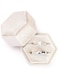 Velvet Jewelry Ring Box, Vintage Double Ring Gift Box with Detachable Lid for Proposal Engagement Wedding Ceremony