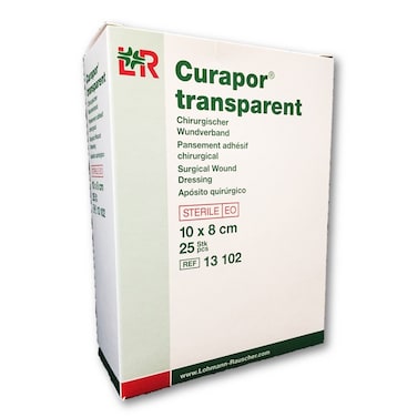 LR Curapor Transparent Sterile Surgical Dressing 10 x 8 cm 25's