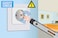 Laserliner Voltage Tester AC for Home Appliance Repairing and Detection, Electrical Tester Wire Breakpoint Finder with LCD Display and Flashlight, Voltage Measuring Tool - LLR-083.010A