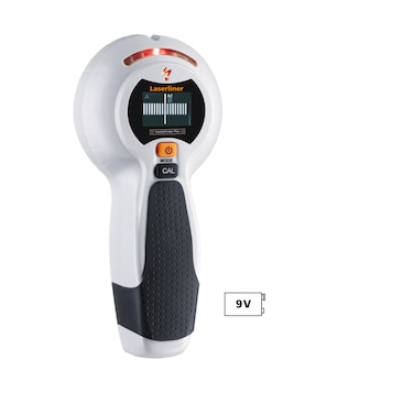 Laserliner CombiFinder Plus, Electronic Wall Scanner, Metal and Live Wire Conductors, Stud Finder for Pipes, Cables, Rebars, Home Renovation and Construction Safety Tool - LLR-080.955A