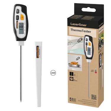Laserliner ThermoTester, Digital Contact Thermometer, High Accuracy Probe Sensor, Fast Response Temperature Checker for HVAC, Electrical Work, Food, and Industrial Use - LLR-082.030E