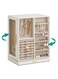 Jewellery Box 360&Acirc;&deg; Rotating, Jewellery Organiser with 5 Drawers, Jewellery Display Case, Glass Window, Spacious, Vertical Jewellery Storage, Open Design, Great Gift, Cloud White