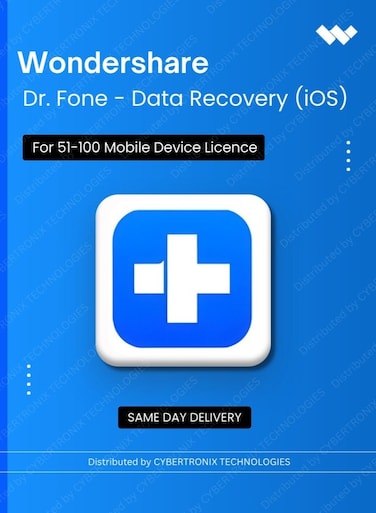 Wondershare Dr.Fone - Data Recovery (iOS)   51-100 Mobile Device   Digital License   Same Day Delivery