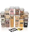 Airtight Food Storage Containers with Lids, Kitchen Pantry Organizers and Storage, BPA-Free Plastic Food Canisters for Cereal, Flour, Sugar, Pasta, Dry Food, Include Labels &amp; Marker