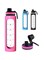 TERRIFI 32 oz Glass Water Bottle with Time Marks and Silicone Sleeve, Flip Lid, Reusable, Wide Mouth, Motivational Water Bottles for Hydration, Leakproof 1 Liter Glass Drinking Bottle BPA Free 1PCS