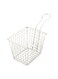 6.5 x 3.2 Inch Fryer Basket, 1 Square Small Fry Basket - Waffle Grid, With Handle, Silver Stainless Steel Fry Basket, Food-Grade, For Tenders, Fried Shrimp, And More