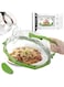 Azonee Microwave Splatter Cover for Food, Clear 10 Inch Microwave Splatter Cover with Water Storage Box, Handle and Steam Vents, Easy Grip BPA-Free Plate Cover Guard Lid Home Kitchen Essential Gadgets