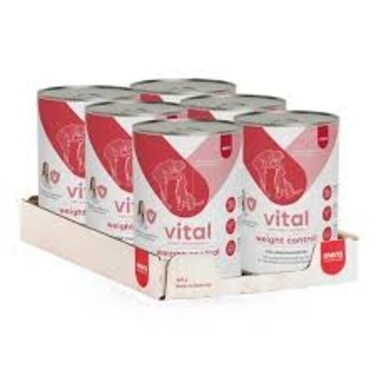 MERAVITAL Weight Control, Wet Dog Food, Promotes Fat Burning, for Healthy Weight Loss with Obesity 6x400 gm From Varmacy