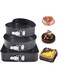 Pieces Non Stick Removable Bottom Round Heart Square Shape Cake Mold Set Black