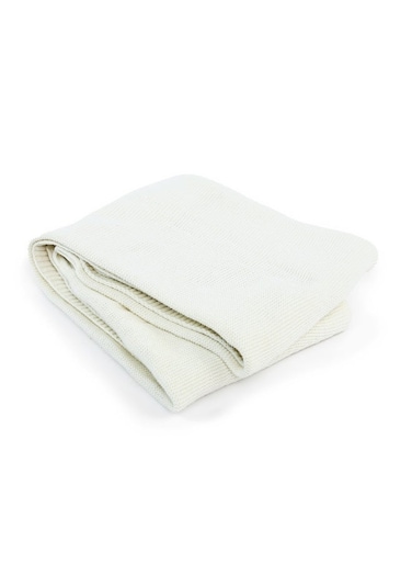 Home Comfy Soft Cable Knit Baby Blanket 70x90cm - White