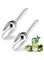 Herogo 3oz Mini ice Scoop Set of 2, Small Stainless Steel Scooper for Candy/Flour/Bean/Pet Food/ Ice Cube, Metal Utility Scoops for Kitchen Bar Party Wedding, Dishwasher Safe &amp; Heavy Duty