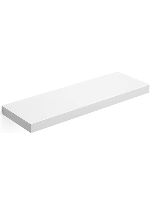 VASAGLE Wall Shelf, Floating Shelf 23.6 Inch, Bookshelf Wall Mounted, Wooden Shelf Display Storage, MDF, White ULWS26WT 23.6 Inch ULWS26WT