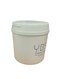 Mini Desk Trash Can with Lid, Small Desktop Countertop Waste Basket Garbage Bin for Office Bathroom Vanity, Tabletop or Coffee Table Kitchen Storage (Off White)