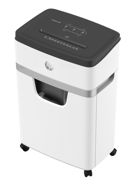 HP OneShred 12MC Office Paper Shredder Machine, P-4 Security, Micro Cut, 12 Sheets, 25L Bin - 2806