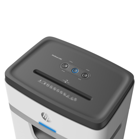 HP OneShred 12MC Office Paper Shredder Machine, P-4 Security, Micro Cut, 12 Sheets, 25L Bin - 2806