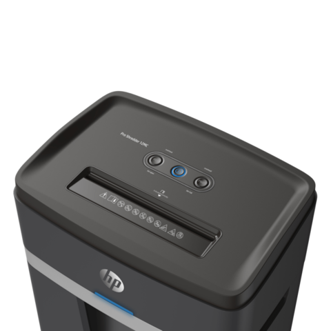 HP Pro Shredder 12MC Office Paper Shredder Machine, P-4 Security, Micro Cut, 12 Sheets, 25L Bin - 2814