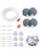KWSLIN Aquarium Air Pump Accessories Kit, Nano Air Stone, Airline Tubing, Check Valves and Fish Tank Suction Cups, I and T Shape Connector, Increase Oxygen in Fish Tanks and Aquaponic Pumps