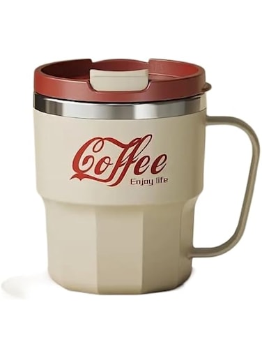 Travel Coffee Mug, Stainless Steel, Ceramic Exterior